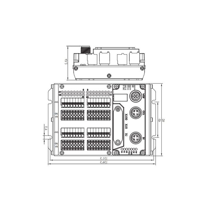 CC-Link协议、IP20、32DI/DO 自适应配置、PNP、端子式、远程模块、009D53